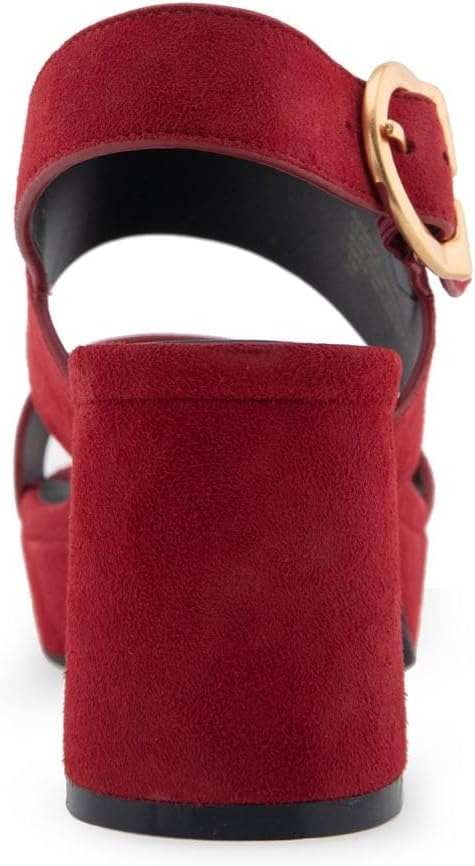 Aerosoles Women’s Camera Platform Sandal(Pomegranate Suede)