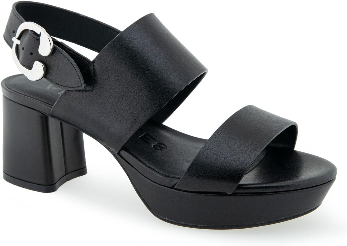 Aerosoles Women’s Camera Platform Sandal(Black Leather)