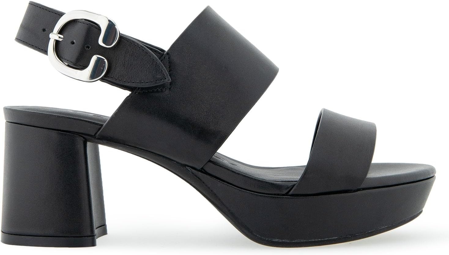 Aerosoles Women’s Camera Platform Sandal(Black Leather)
