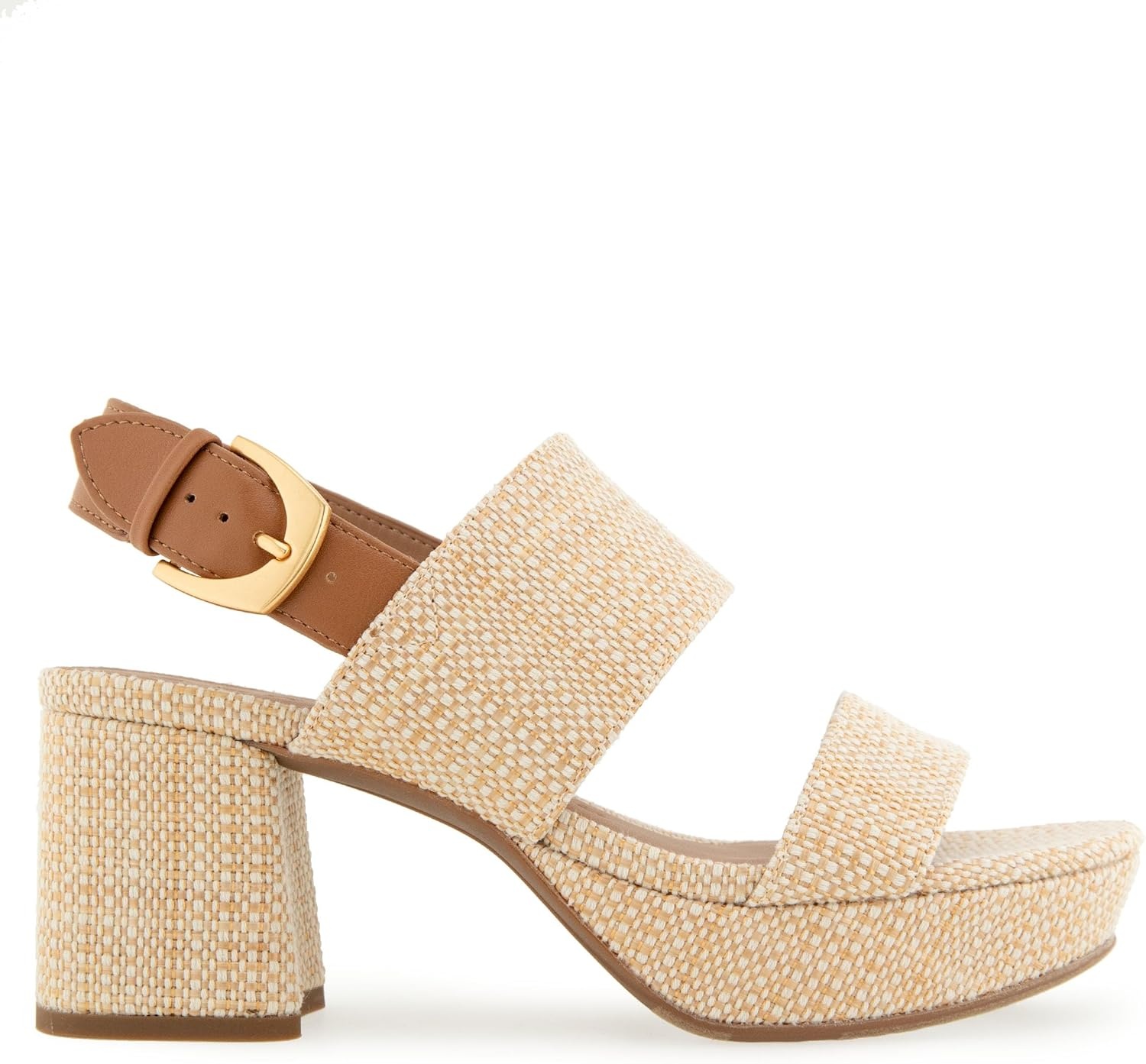 Aerosoles Women’s Camilia Platform Sandal(Natural Raffia/Tan)