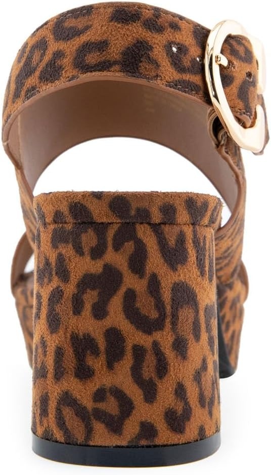 Aerosoles Women’s Camera Platform Sandal(Leopard Fab Suede)