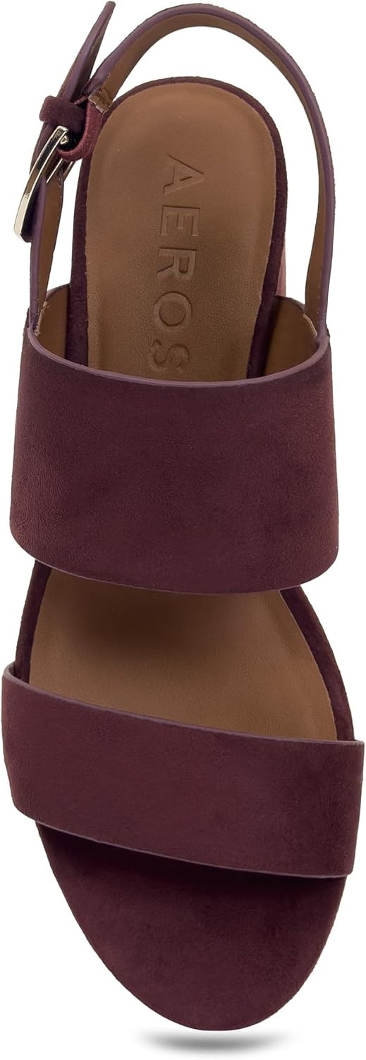 Aerosoles Women’s Camilia Platform Sandal(Fig Faux Suede)