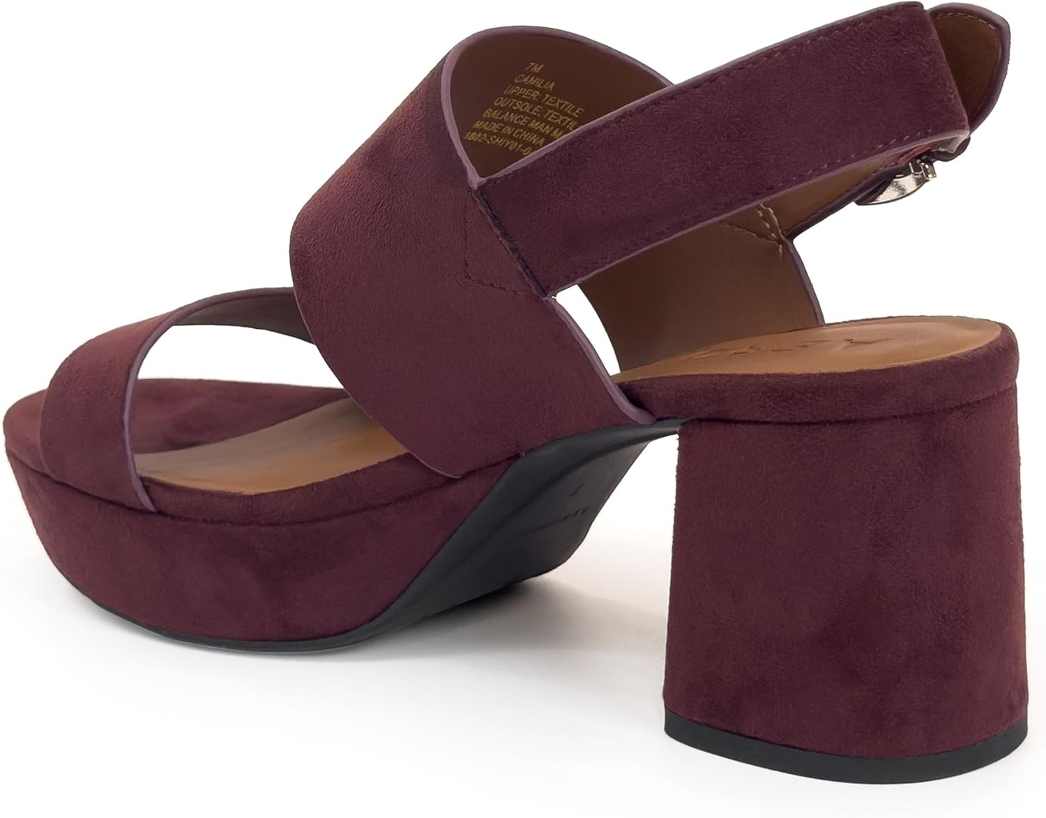 Aerosoles Women’s Camilia Platform Sandal(Fig Faux Suede)