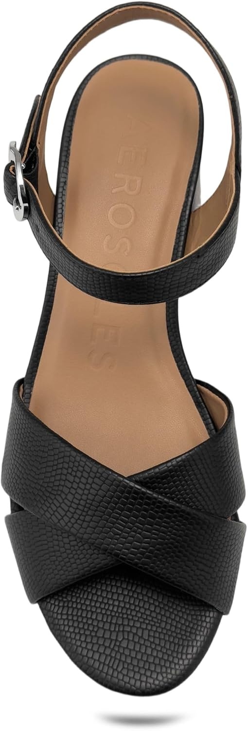 Aerosoles womens Charlye(Black Lizard)