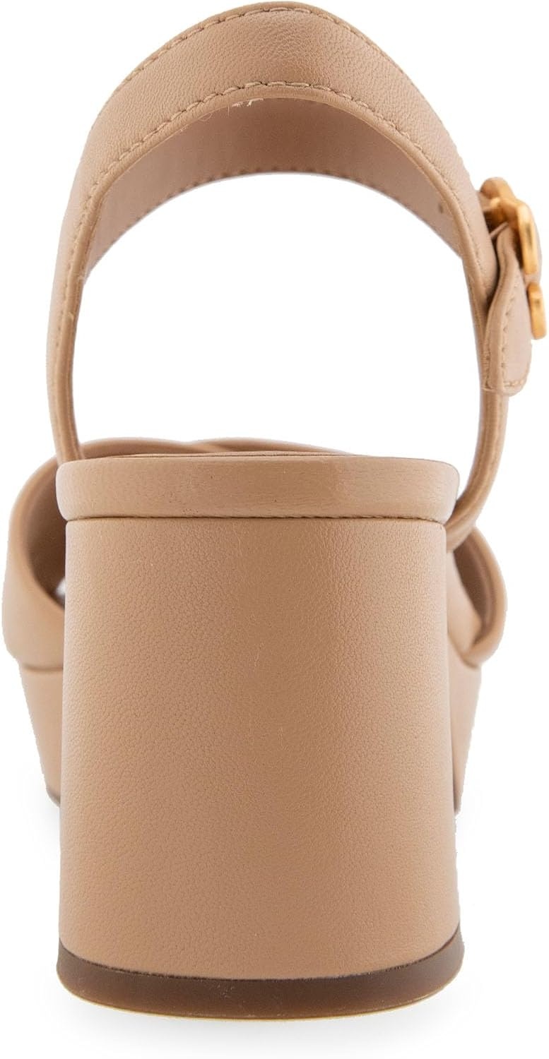 Aerosoles Women’s Cosmos Heeled Sandals(Beige Beige Leather)