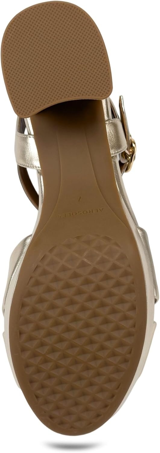 Aerosoles womens Charlye(Soft Gold Metallic Faux Leather)