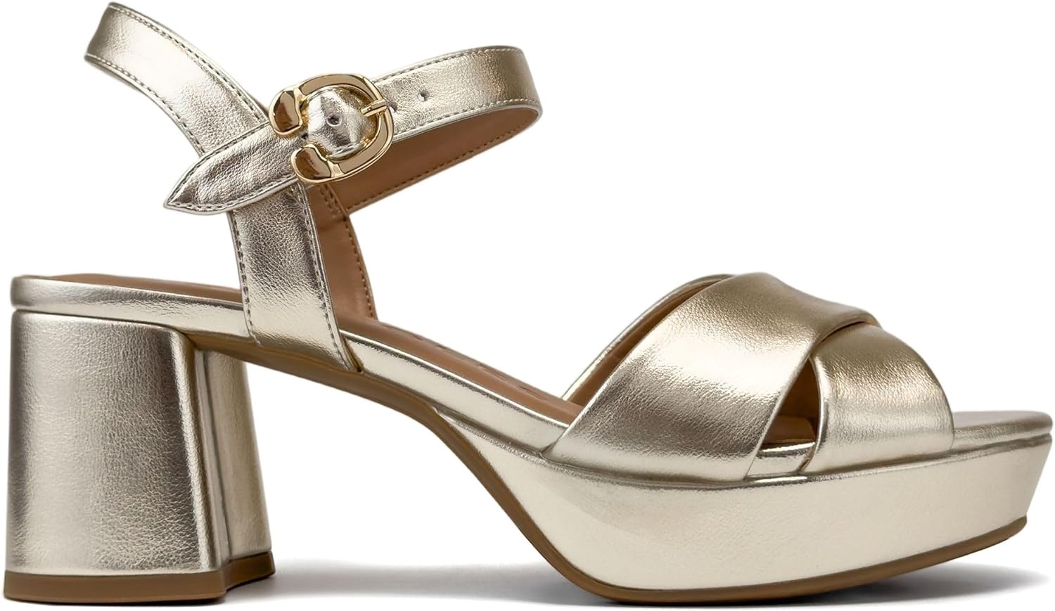 Aerosoles womens Charlye(Soft Gold Metallic Faux Leather)