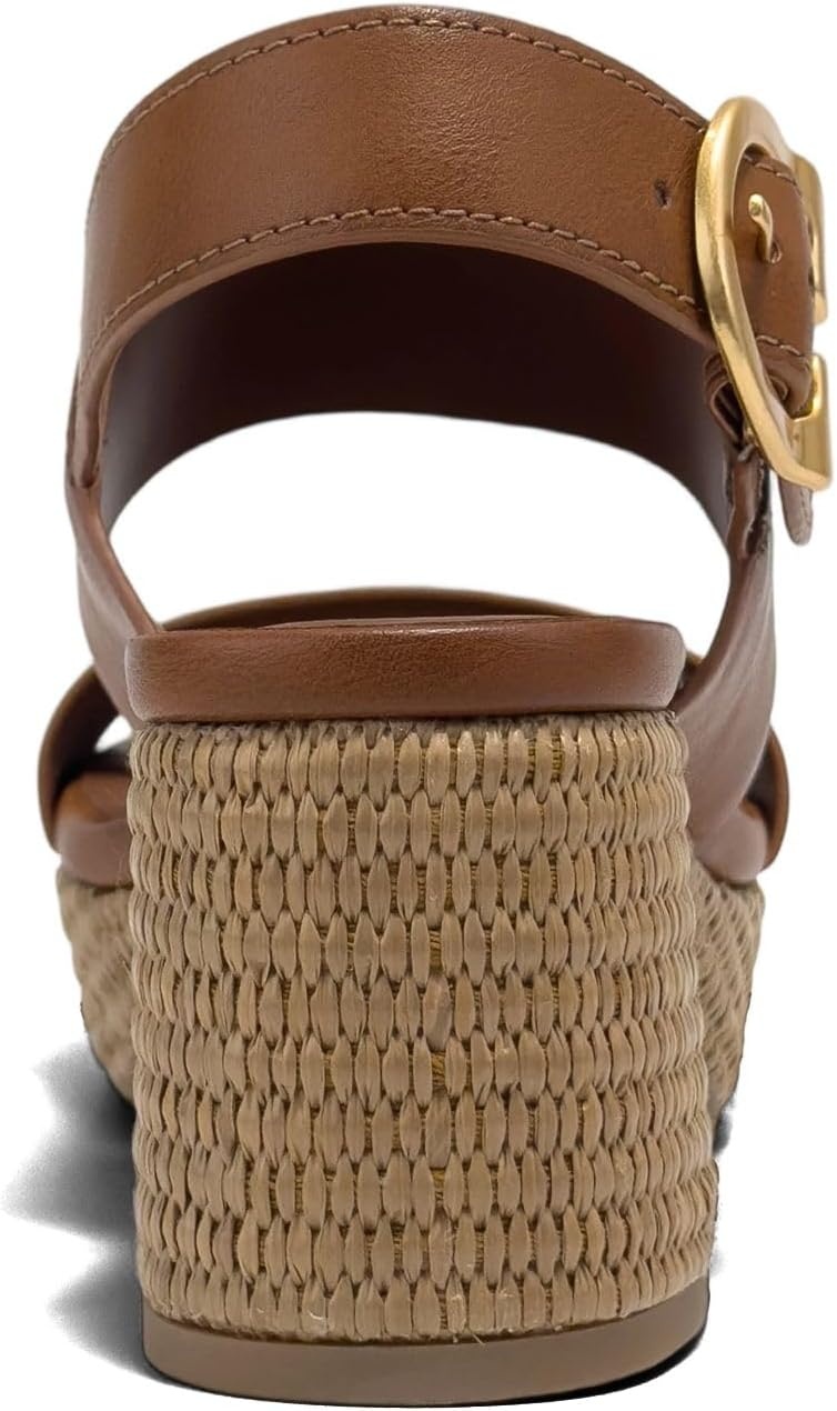 Aerosoles Women’s Camera Platform Sandal(Tan Faux Calf)