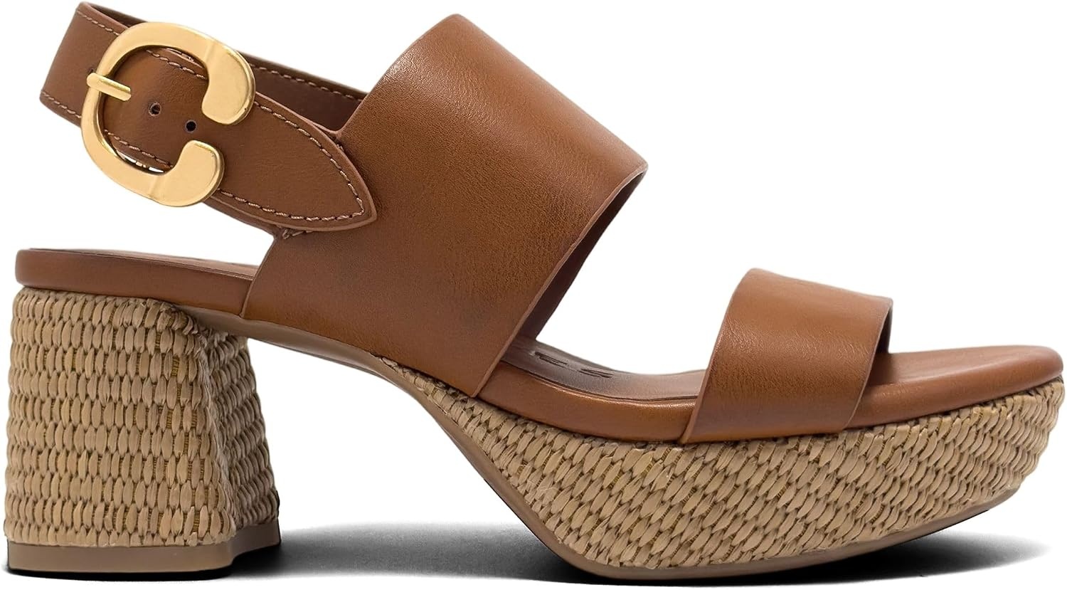 Aerosoles Women’s Camera Platform Sandal(Tan Faux Calf)