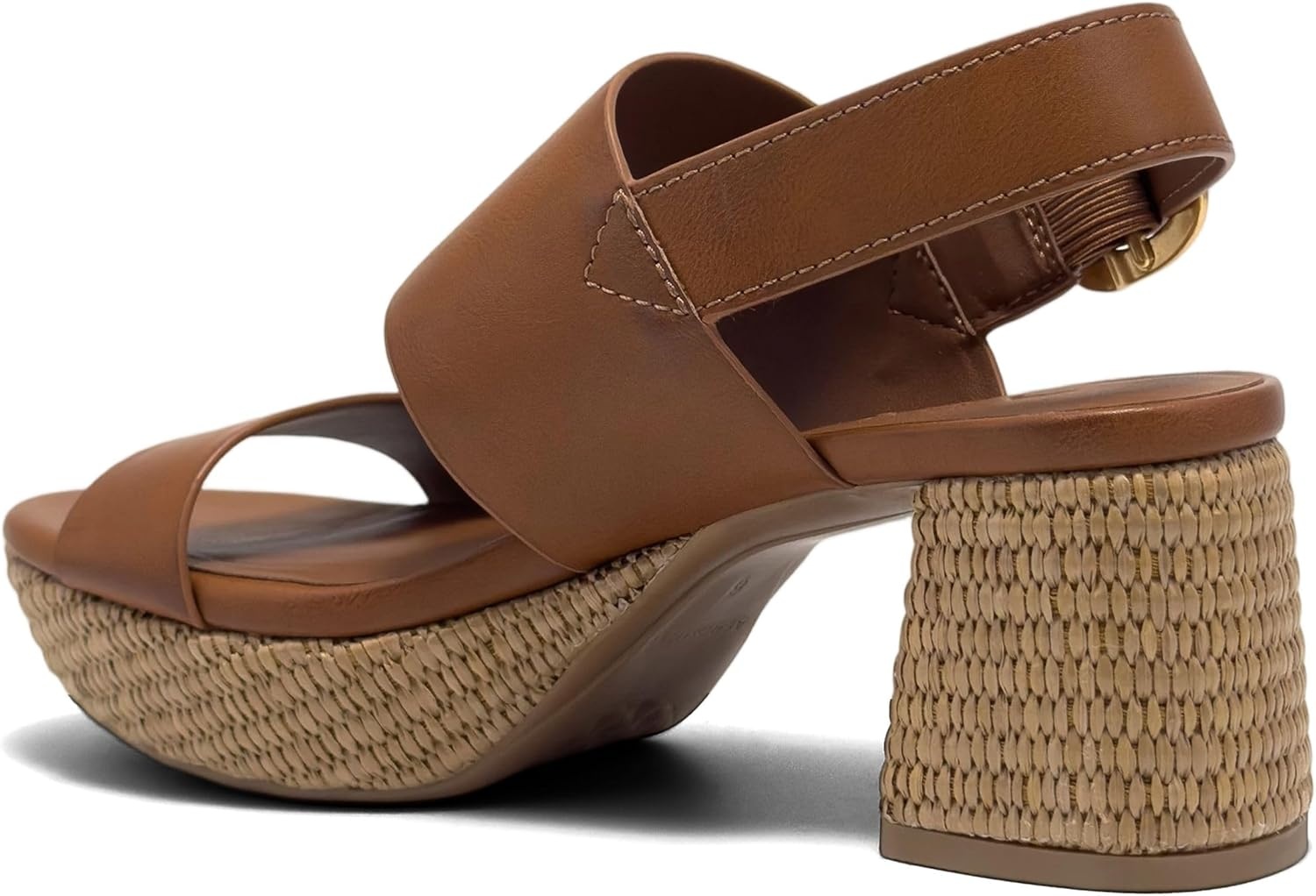 Aerosoles Women’s Camera Platform Sandal(Tan Faux Calf)