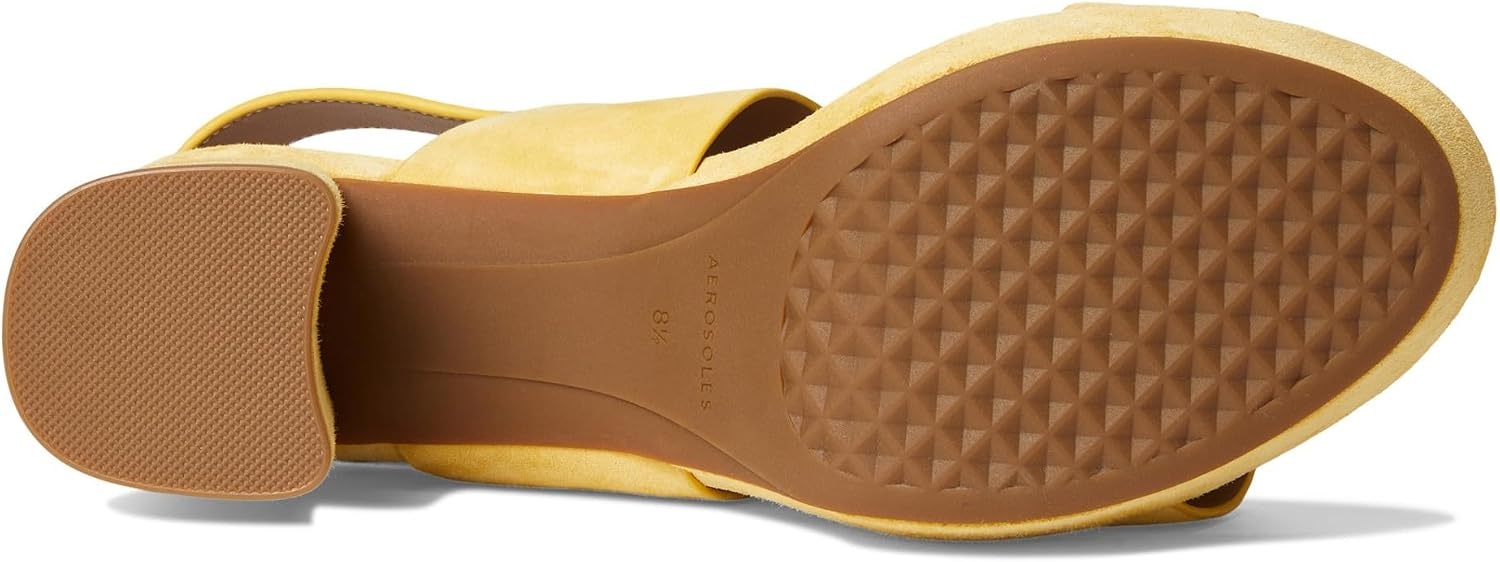 Aerosoles Women’s Camera Platform Sandal(Yellow Freesia Suede)