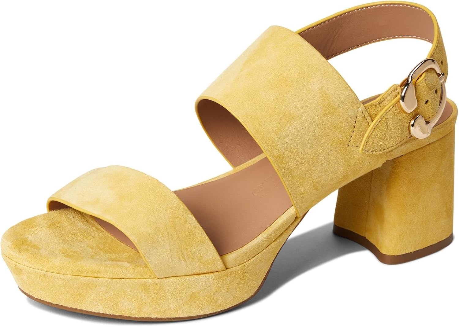 Aerosoles Women’s Camera Platform Sandal(Yellow Freesia Suede)