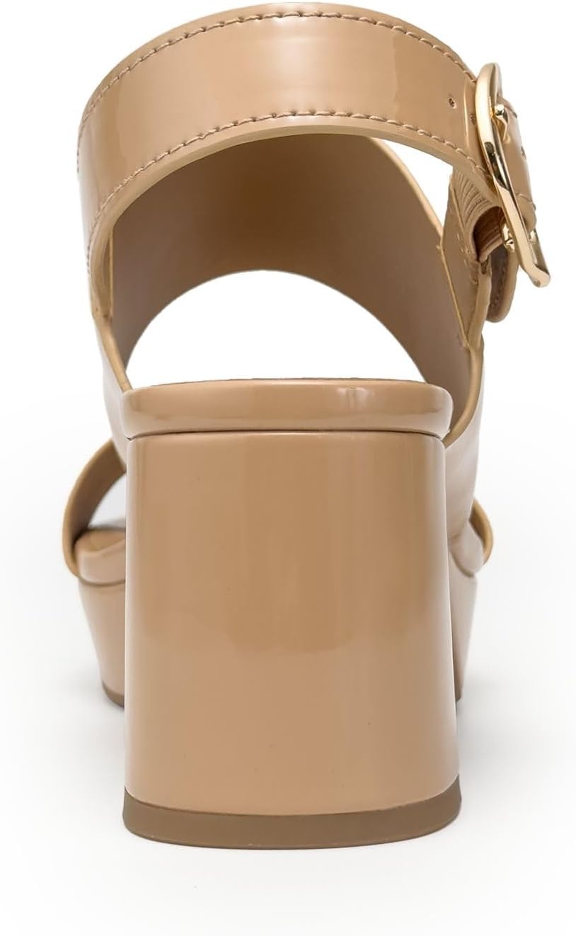 Aerosoles Women’s Camera Platform Sandal(Beige Bisque)