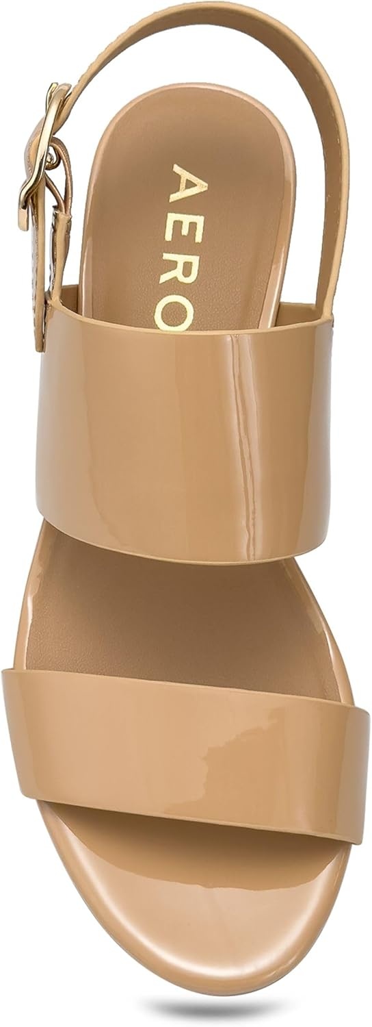 Aerosoles Women’s Camera Platform Sandal(Beige Bisque)