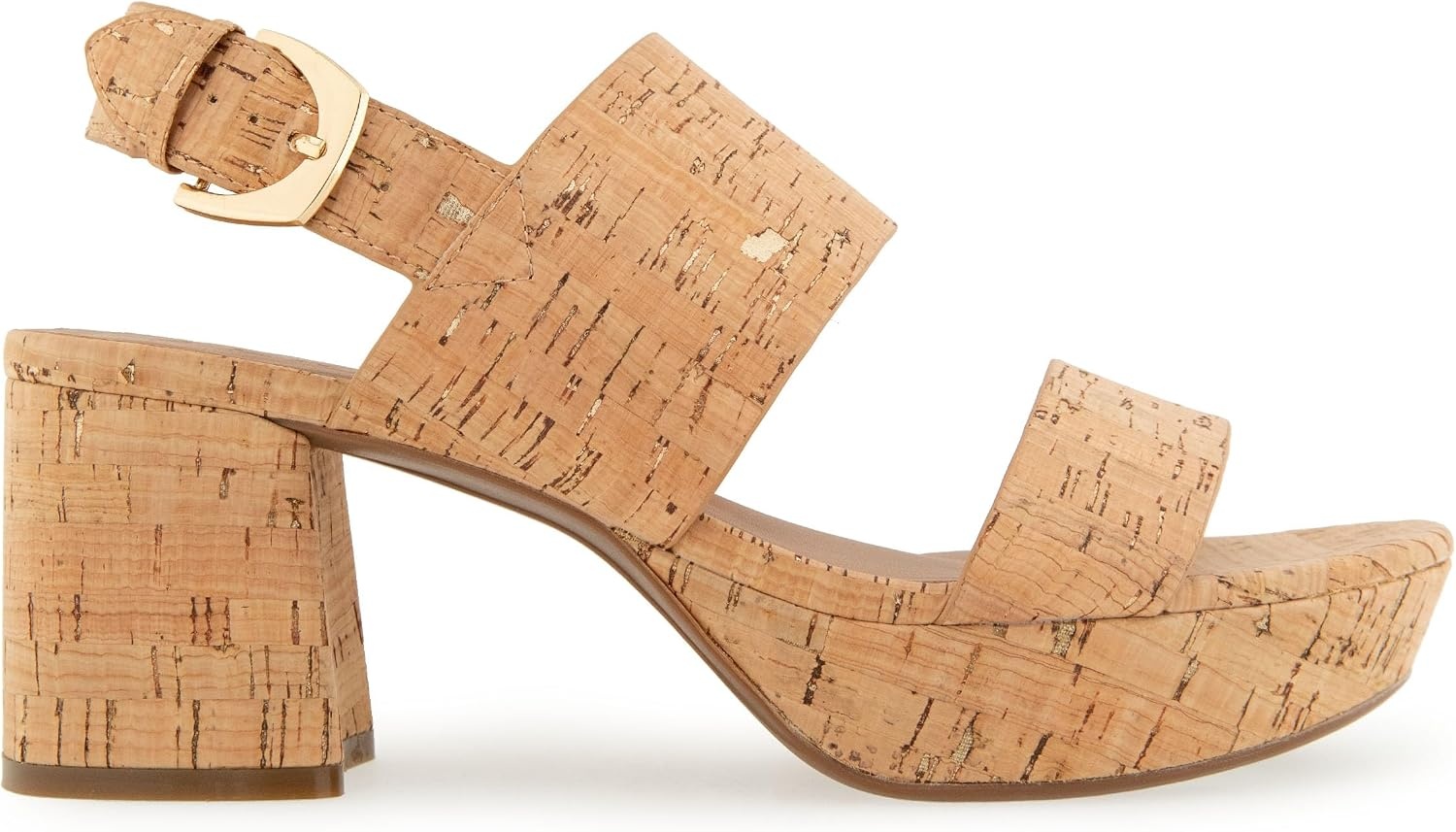 Aerosoles Women’s Camilia Platform Sandal(Cork/Gold Fleck)