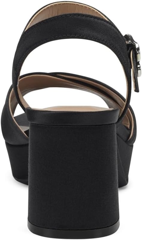 Aerosoles Women’s Cosmos Heeled Sandals(Black Satin)