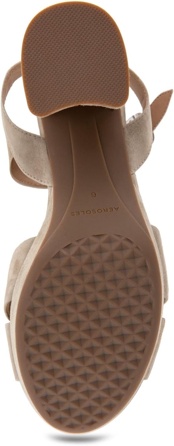 Aerosoles Women’s Cosmos Heeled Sandals(Trench Coat Suede)