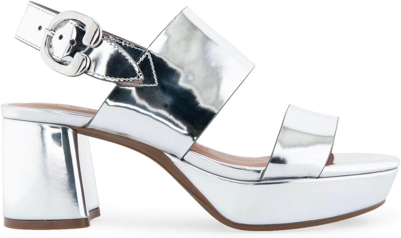 Aerosoles Women’s Camera Platform Sandal(Silver Metallic)