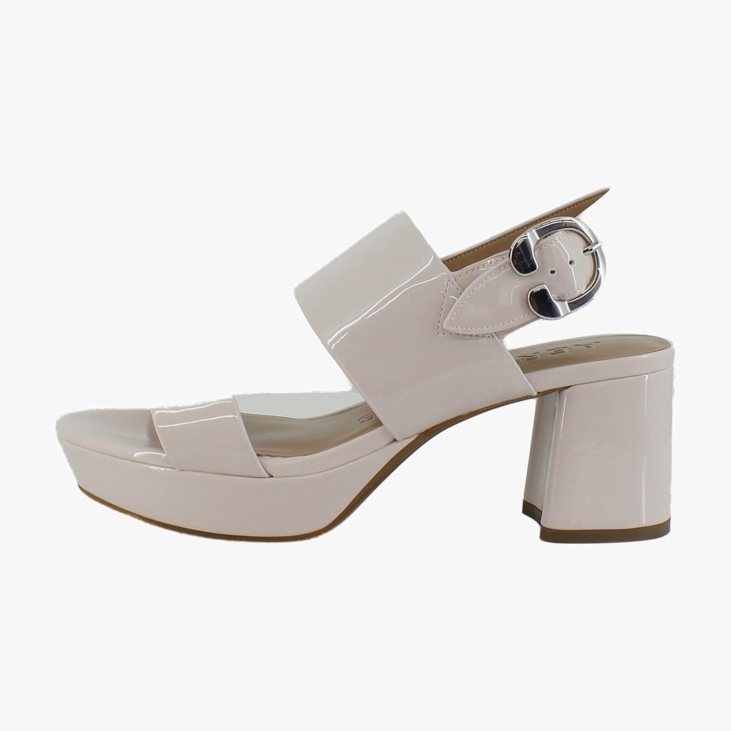 Aerosoles Women’s Camera Platform Sandal(Natural Patent Pu)