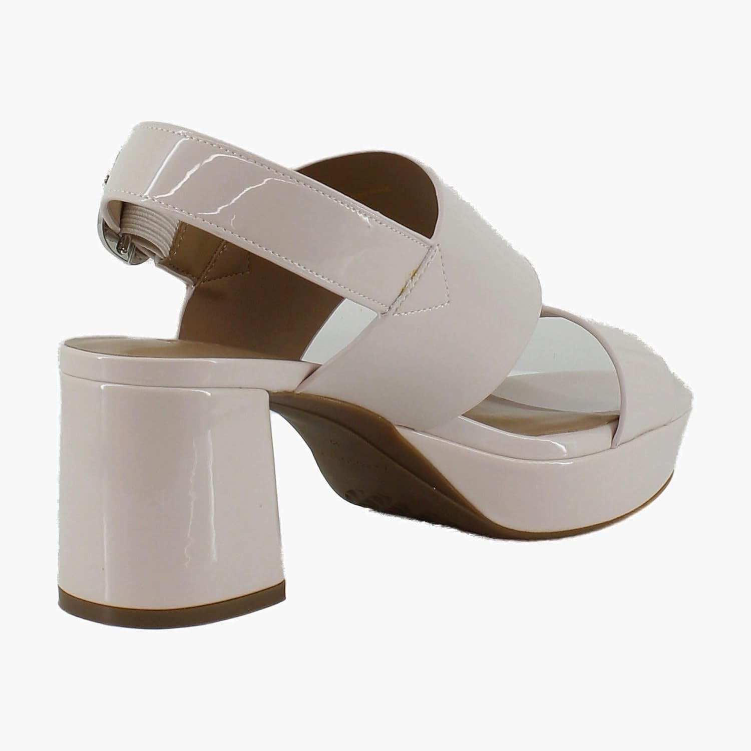 Aerosoles Women’s Camera Platform Sandal(Natural Patent Pu)