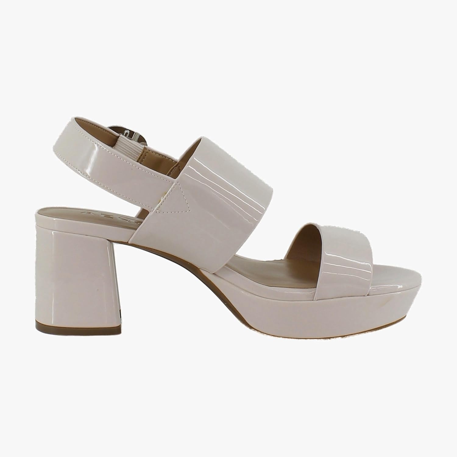 Aerosoles Women’s Camera Platform Sandal(Natural Patent Pu)