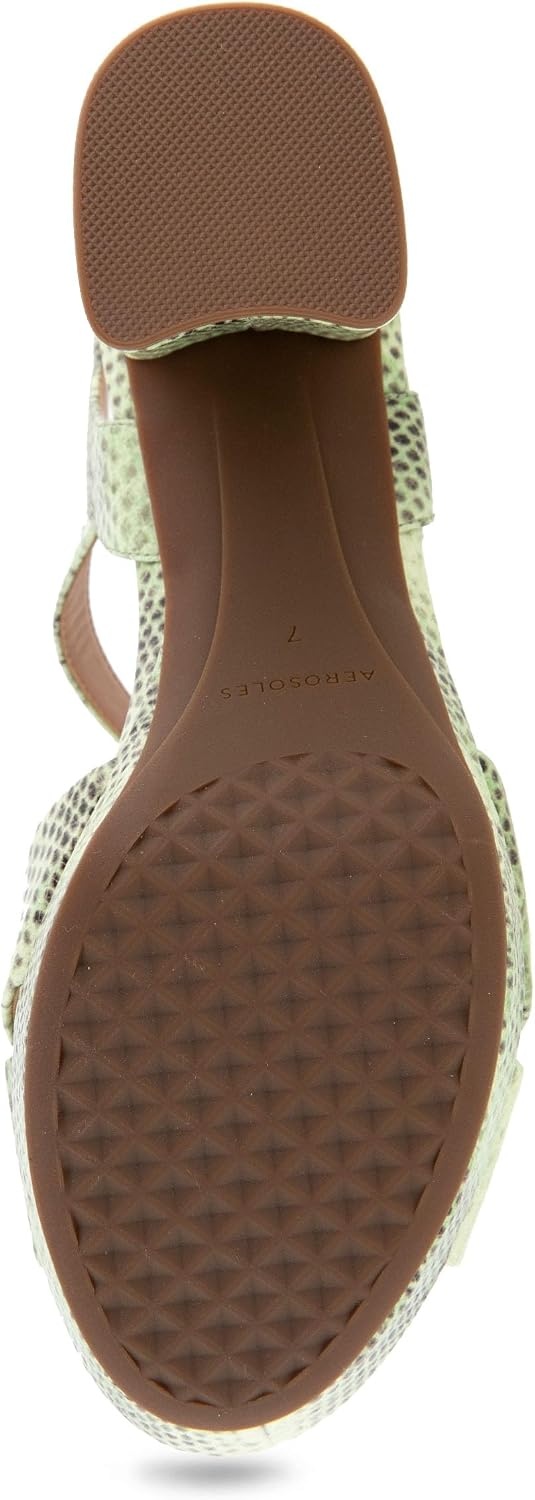 Aerosoles Women’s Cosmos Heeled Sandals(Gleam Snake Print Leather)