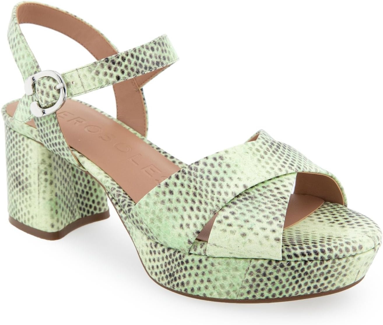 Aerosoles Women’s Cosmos Heeled Sandals(Gleam Snake Print Leather)