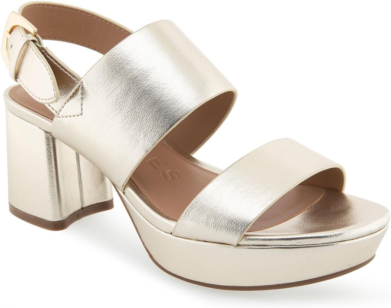 Aerosoles Women’s Camilia Platform Sandal(Soft Gold Pu)
