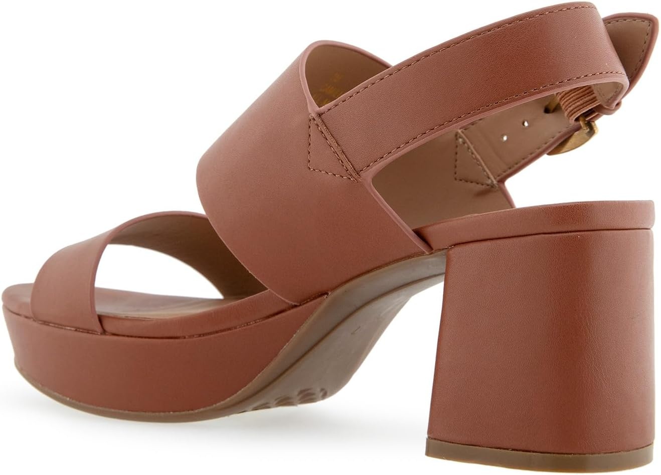 Aerosoles Women’s Camilia Platform Sandal(Cognac Faux Leather)