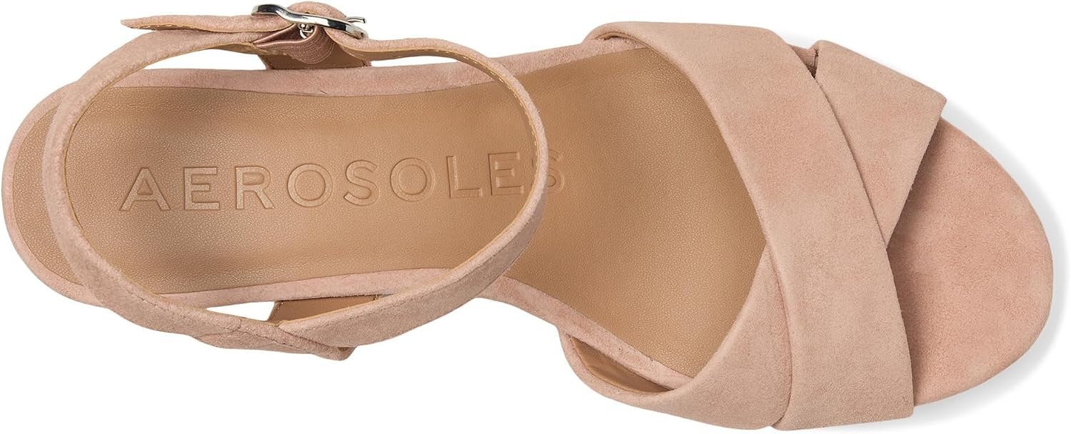 Aerosoles Women’s Cosmos Heeled Sandals(Blush Suede)