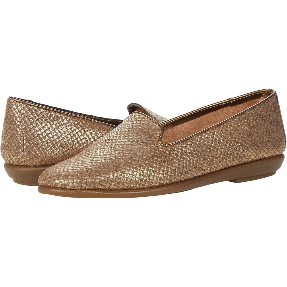 Aerosoles Women’s Betunia Slip-On Loafer with Memory Foam Footbed(Gold Snake)