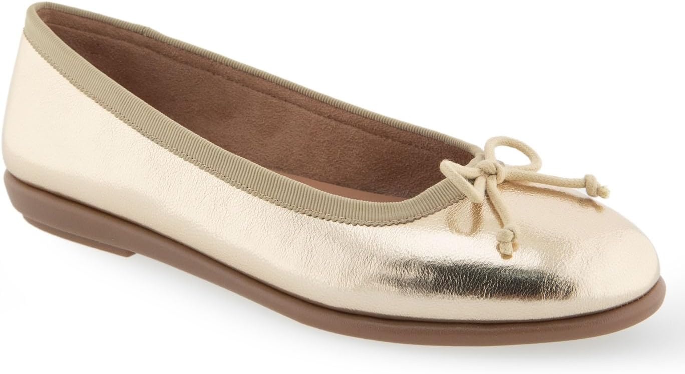 Aerosoles Women’s Homebet Flats(Gold Metallic)