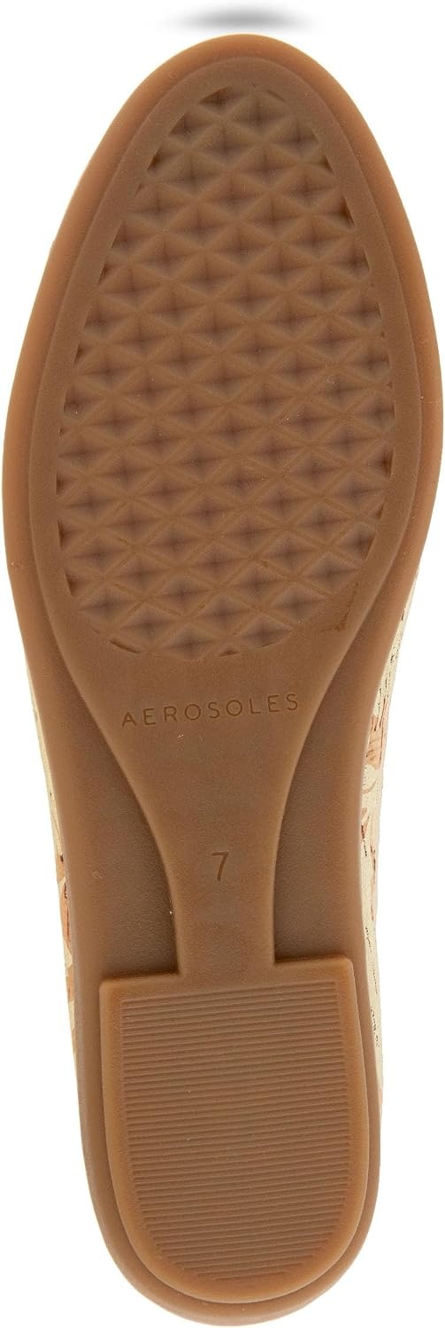 Aerosoles Women’s Betunia Slip-On Loafer with Memory Foam Footbed(Natural Cork/Gold Floral)
