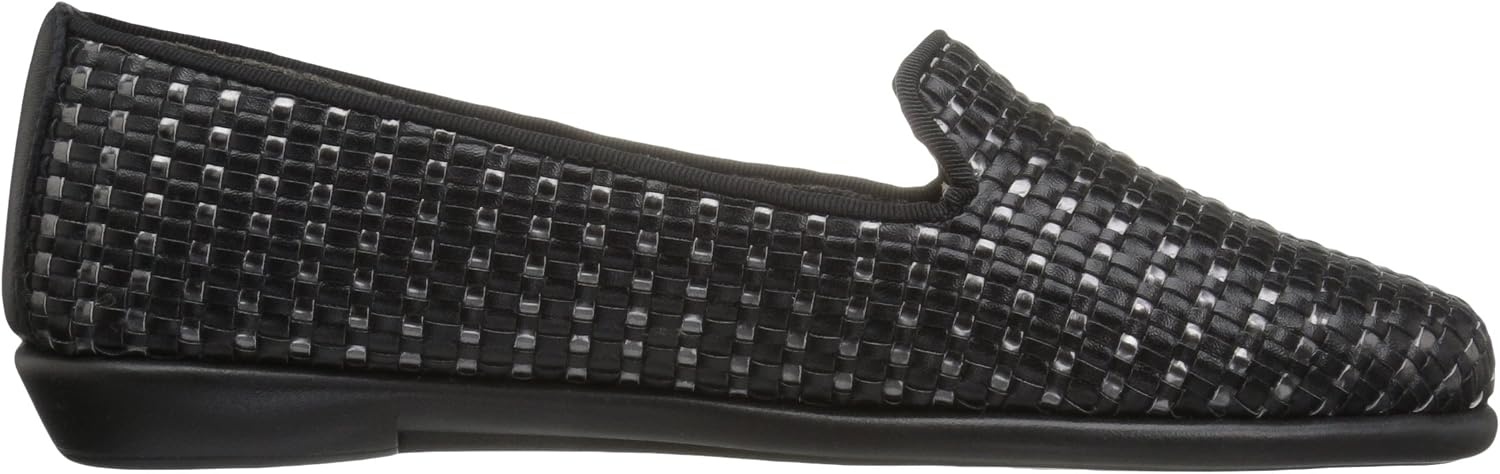 Aerosoles Women’s Betunia Slip-On Loafer with Memory Foam Footbed(Black Met Combo)