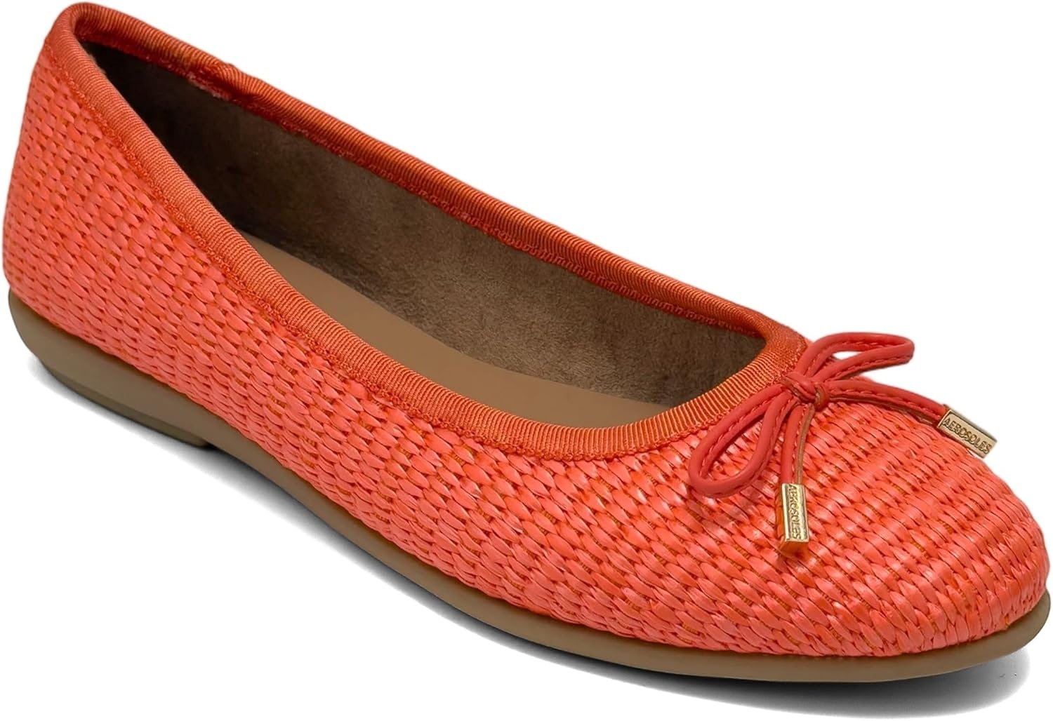 Aerosoles Women’s Homebet Flats(Orange Basket Raffia)