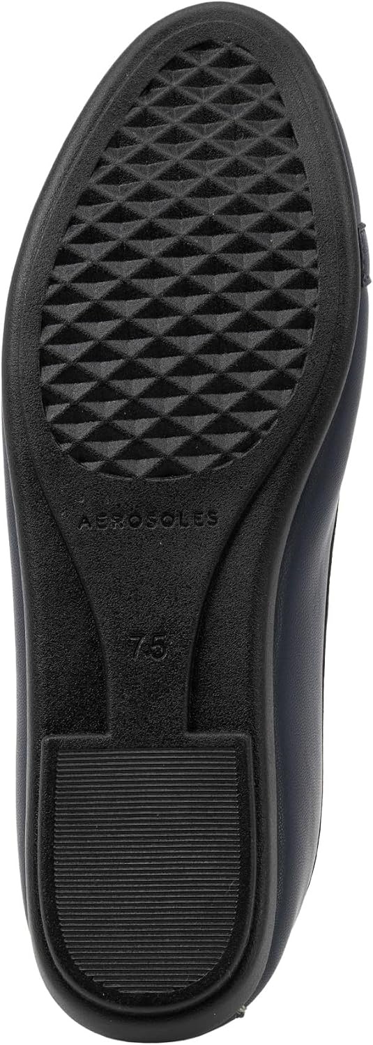 Aerosoles Women’s Big Bet Flats(Navy Soft Faux Leather)
