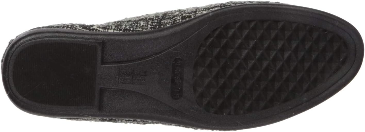 Aerosoles Women’s Betunia Slip-On Loafer with Memory Foam Footbed(Black White Combo)