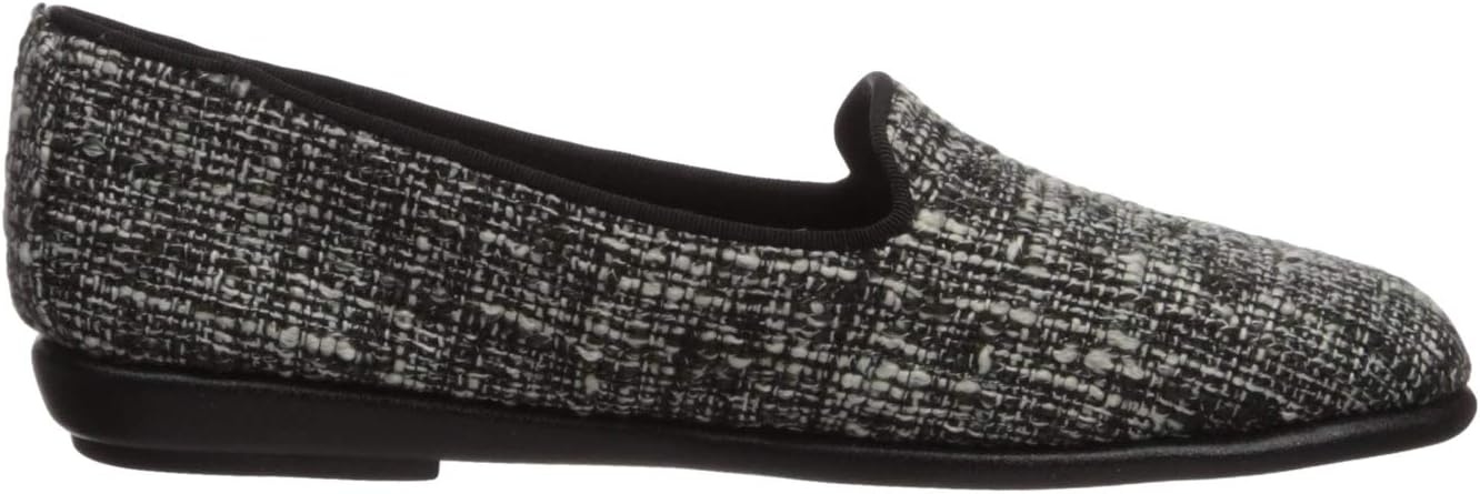 Aerosoles Women’s Betunia Slip-On Loafer with Memory Foam Footbed(Black White Combo)