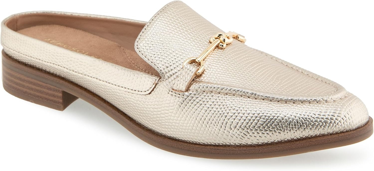 Aerosoles Women’s Erik(Gold Metallic Lizard Faux Leather)