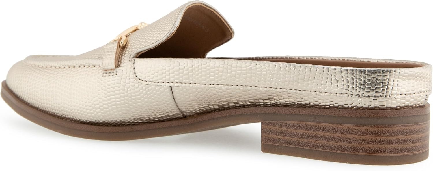 Aerosoles Women’s Erik(Gold Metallic Lizard Faux Leather)