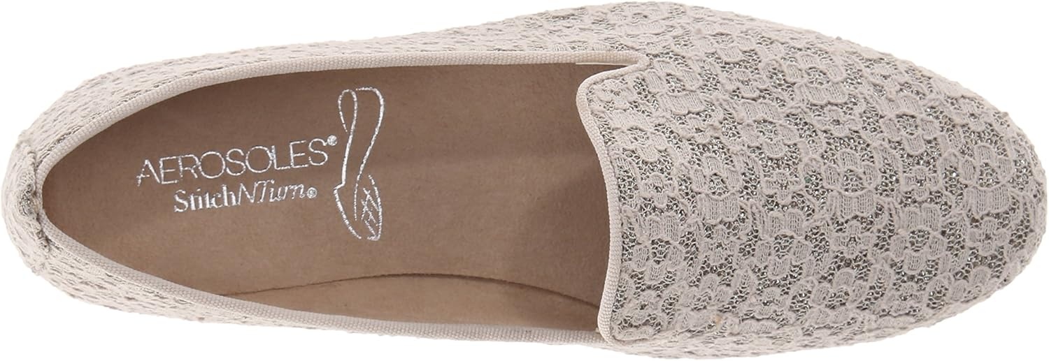 Aerosoles Women’s Betunia Slip-On Loafer with Memory Foam Footbed(Pewter)