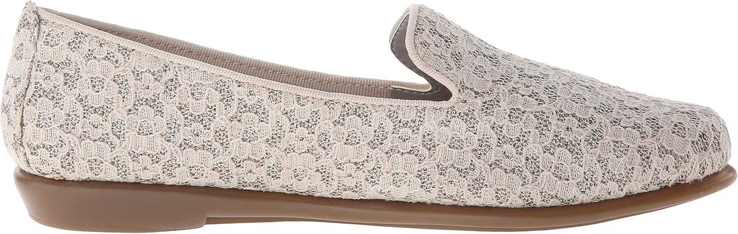 Aerosoles Women’s Betunia Slip-On Loafer with Memory Foam Footbed(Pewter)