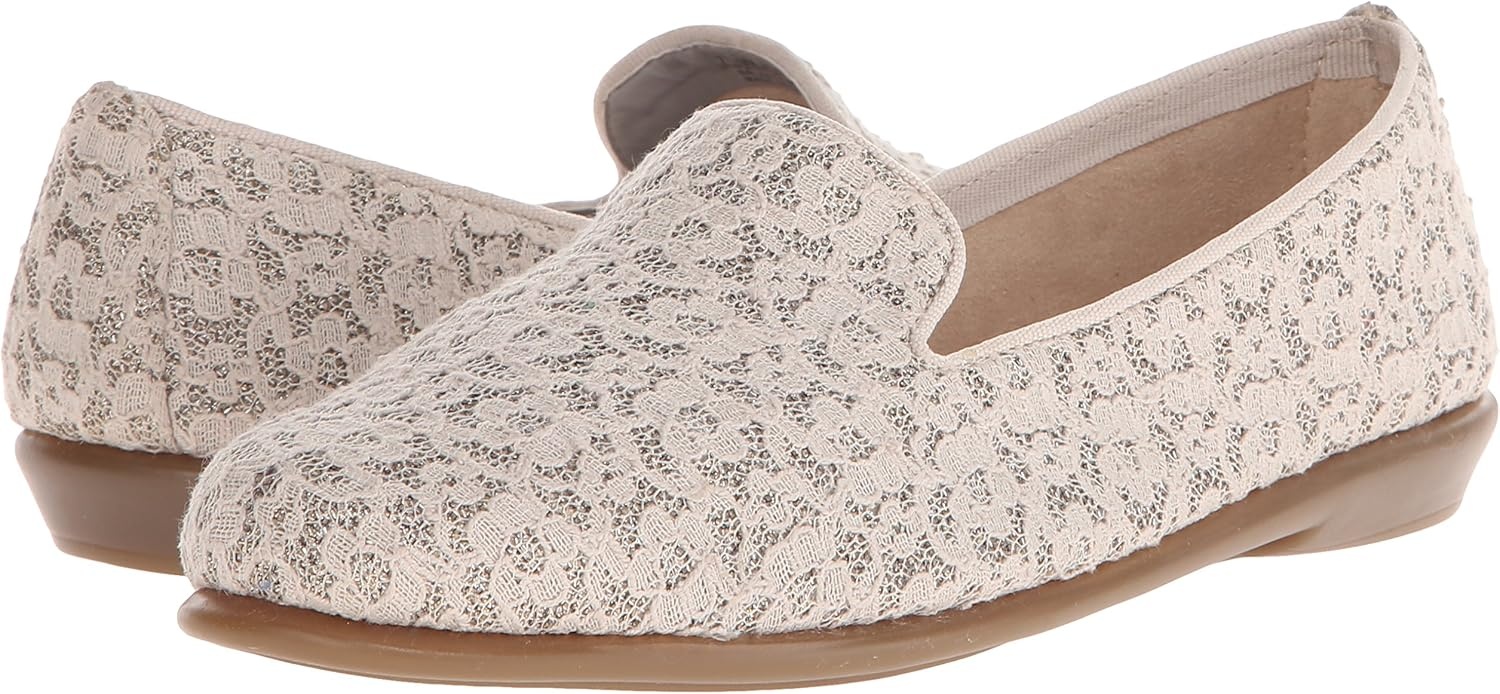 Aerosoles Women’s Betunia Slip-On Loafer with Memory Foam Footbed(Pewter)