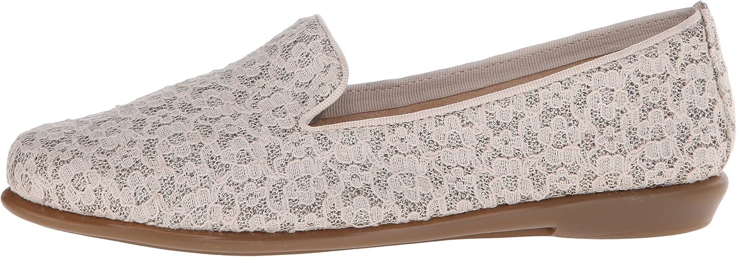 Aerosoles Women’s Betunia Slip-On Loafer with Memory Foam Footbed(Pewter)