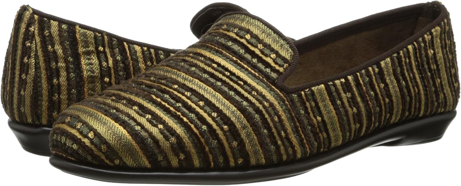 Aerosoles Women’s Betunia Slip-On Loafer with Memory Foam Footbed(Bronze Combo)