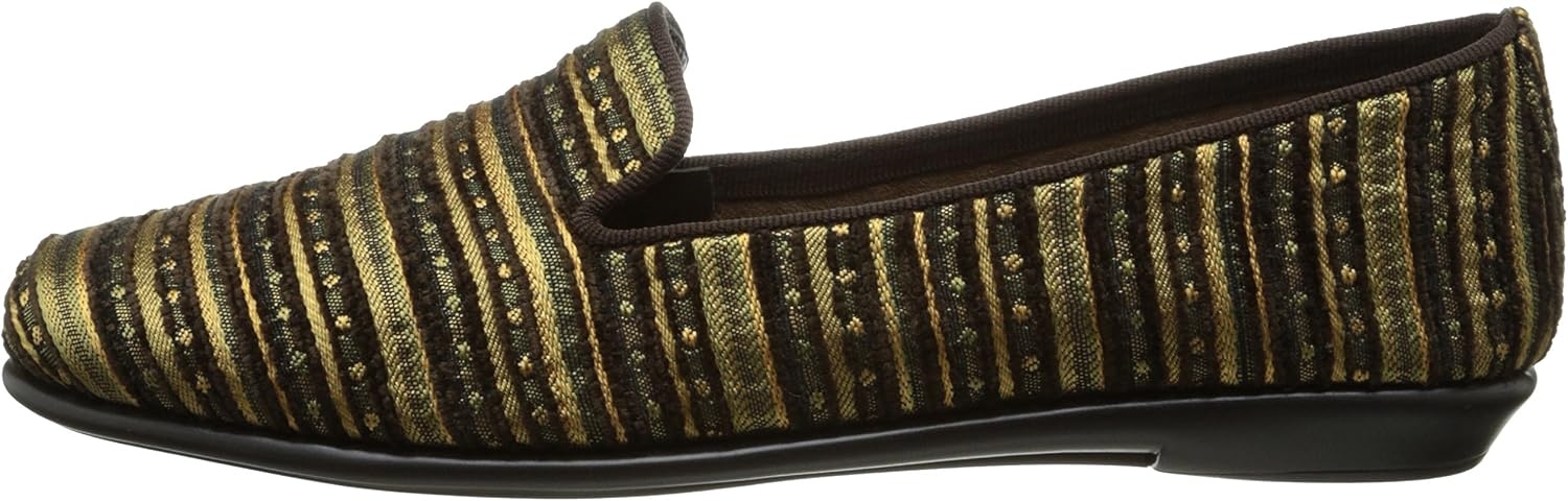 Aerosoles Women’s Betunia Slip-On Loafer with Memory Foam Footbed(Bronze Combo)