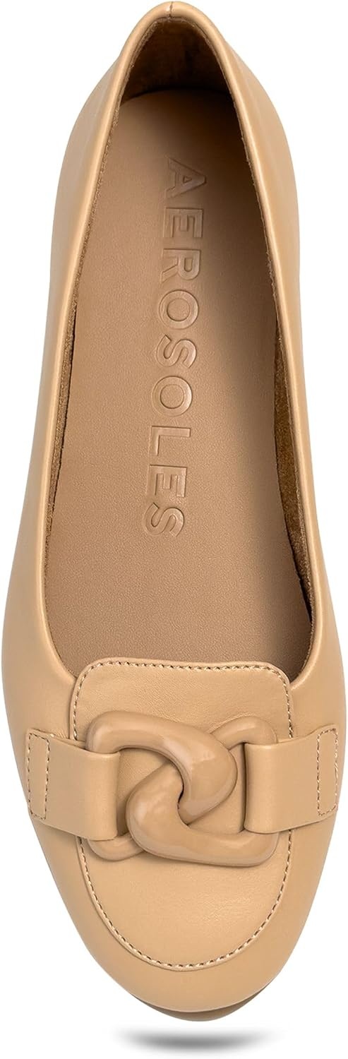 Aerosoles Women’s Bell(Beige Bisque Soft Faux Leather)
