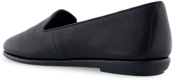 Aerosoles Women’s Betunia Slip-On Loafer with Memory Foam Footbed(Black Leather)