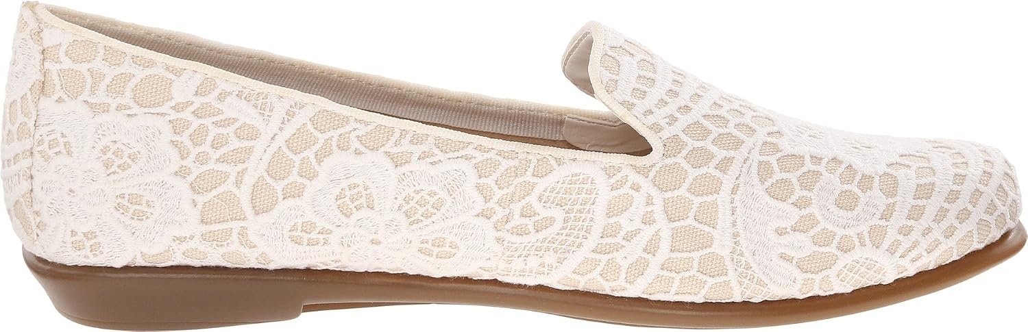 Aerosoles Women’s Betunia Slip-On Loafer with Memory Foam Footbed(White Combination)