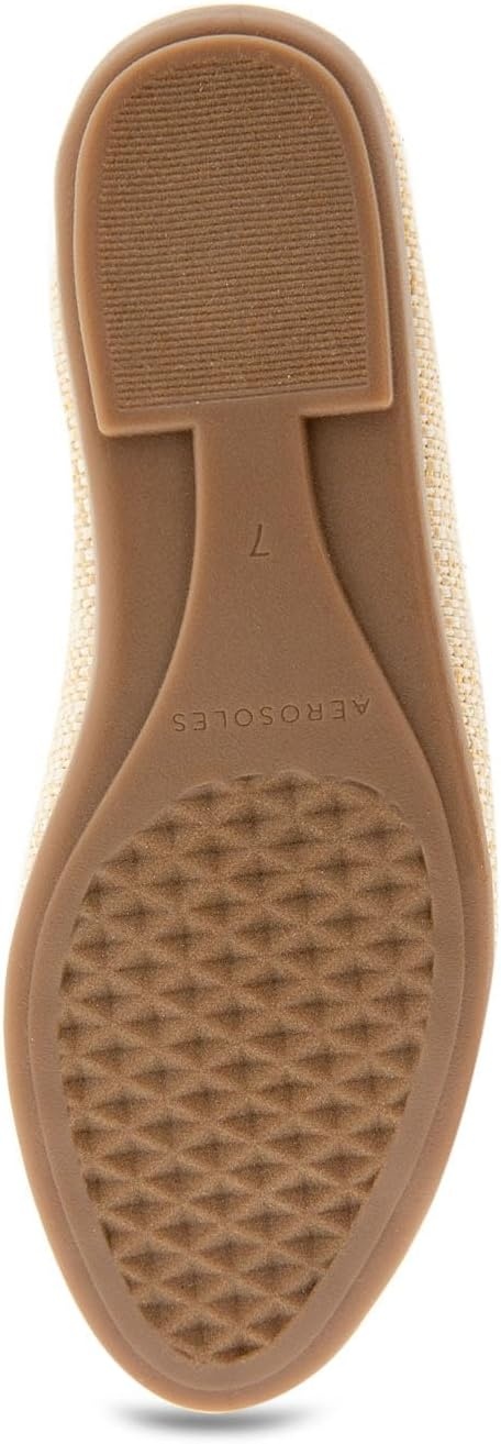 Aerosoles Women’s Betunia Slip-On Loafer with Memory Foam Footbed(Natural Raffia)